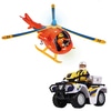 Coffret 2 véhicules Hélicoptère Wallaby et quad de police - Sam le Pompier