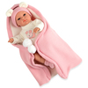 Poupon 33 cm avec couverture rose