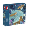 Puzzle 1000 pièces - Tigres au clair de lune