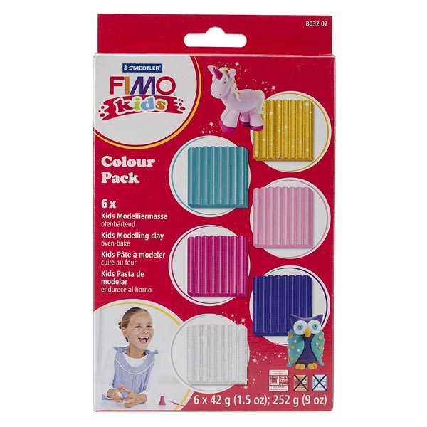 Kit 6 couleurs Fimo kids