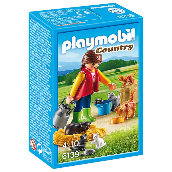 6139 Soigneur Avec Chats Playmobil Country Playmobil King Jouet Playmobil Playmobil Jeux D Imitation Mondes Imaginaires