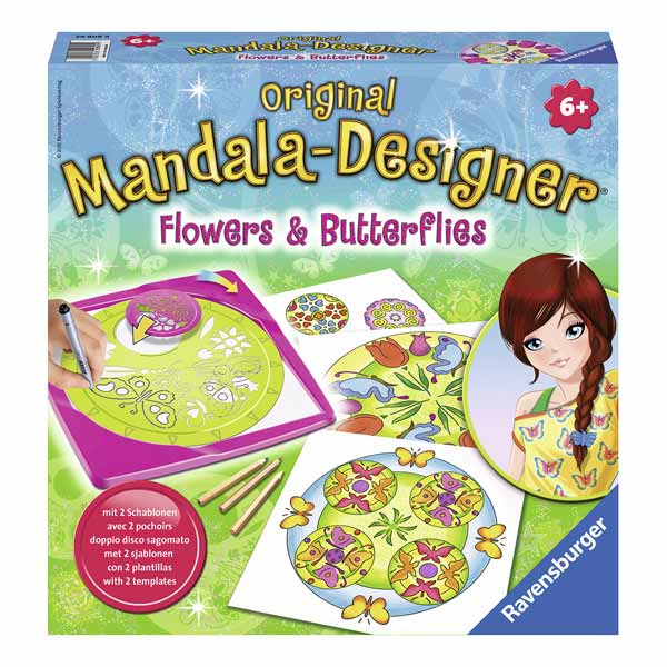 Mandala class fleurs papillons