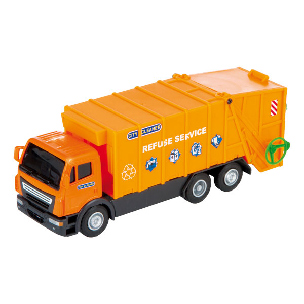 Camion Poubelle SIKU 0811 - Jouet Métal/Plastique Orange, Benne Basculante Pour Enfants