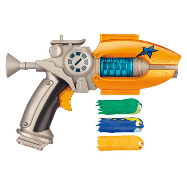 ref pistolet deluxe slugterra orange avec 3 slugs