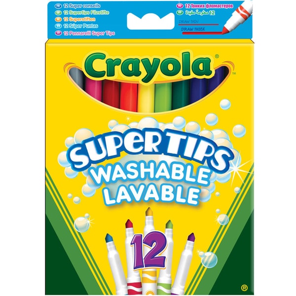 12 Feutres Fins Lavables Crayola King Jouet Dessin Et Peinture Crayola Jeux Creatifs