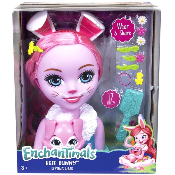 Enchantimals-Tête à coiffer Bree Lapin 30cm