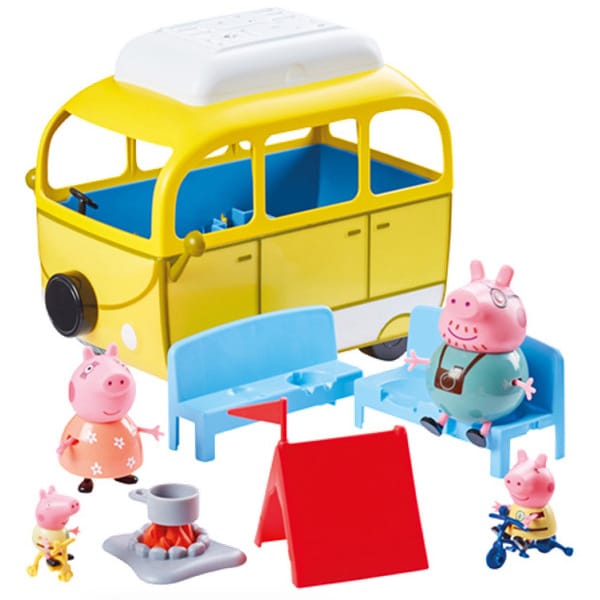 Peppa Pig-Camping Car tente et 4 personnages