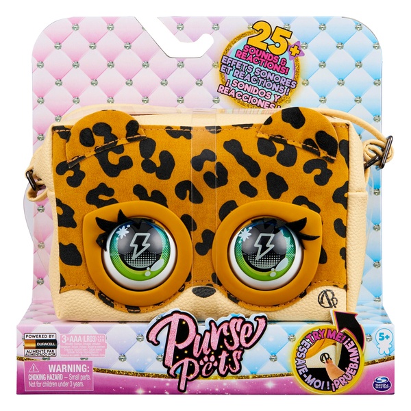 Purse Pets – Sac Banane Savannah Spotlight – Guépard Interactif Lumineux Et Sonore – Dès 5 Ans