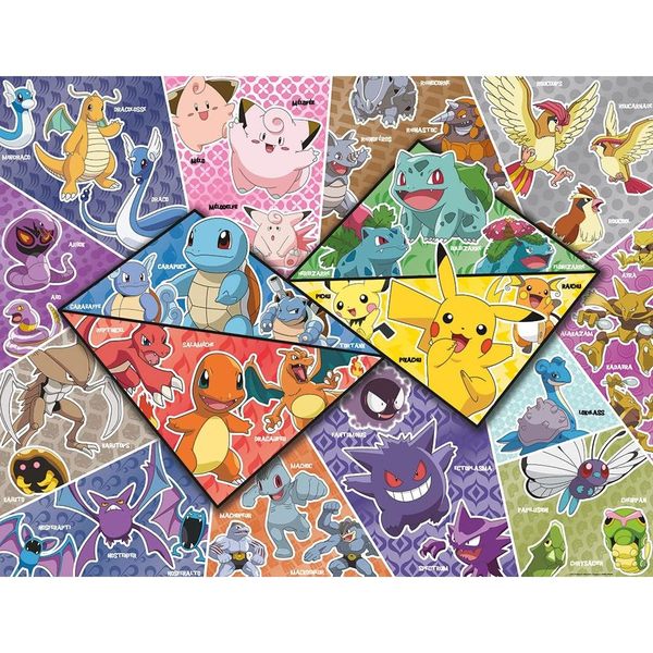Puzzle 2000 pièces Les 16 types de Pokémon