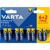 Piles LR06 Long Life Power 6 + 2 gratuites