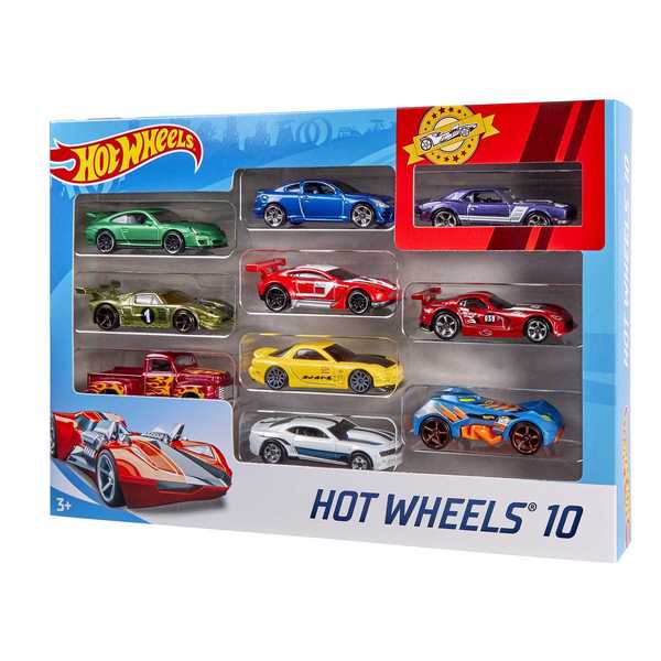 Coffret 10 Voitures Hot Wheels