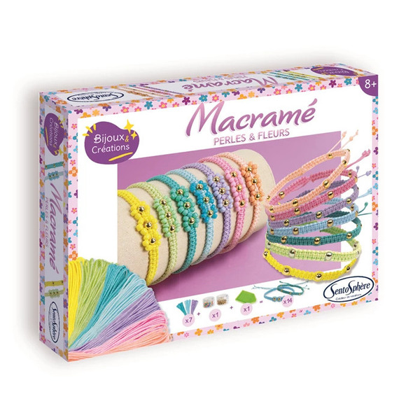 Bracelets Macramé - Perles et Fleurs