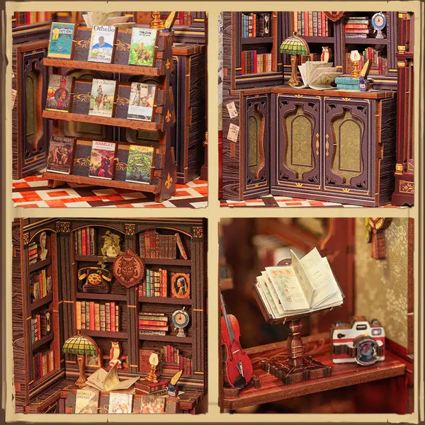 Kit DIY Book Nook - Owl Bookstore