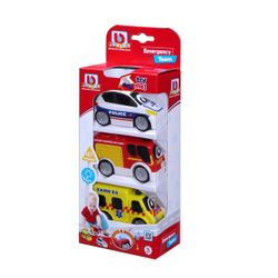 Pack de 3 véhicules d'intervention sons et lumières
