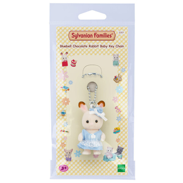 Sylvanian Families - 2197  - Le porte-clés bébé Lapin Chocolat Bleu