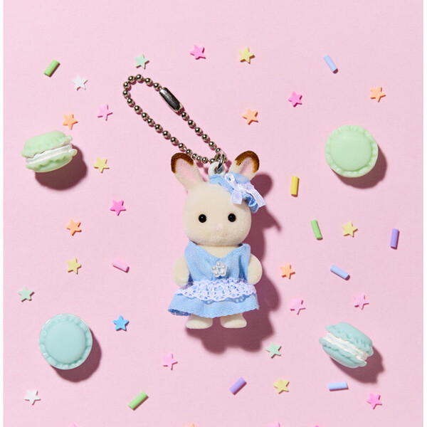 Sylvanian Families - 2197  - Le porte-clés bébé Lapin Chocolat Bleu