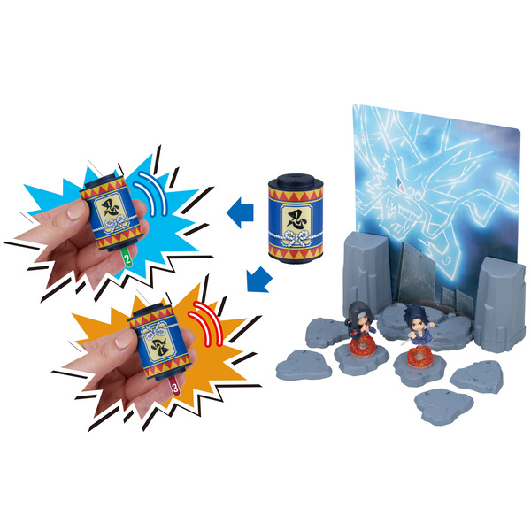 Diorama figurines combat Sasuke vs Itachi - Naruto Shippuden
