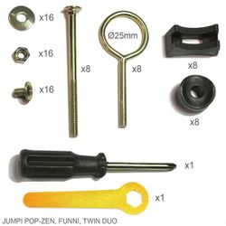 Set de vis pour trampoline poteau diamètre 25mm