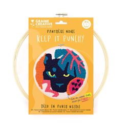 Kit DIY punch needle - Keep in punchy - Panthère 25cm