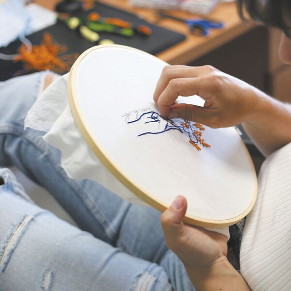 Kit DIY broderie sur vêtement - Green lovers