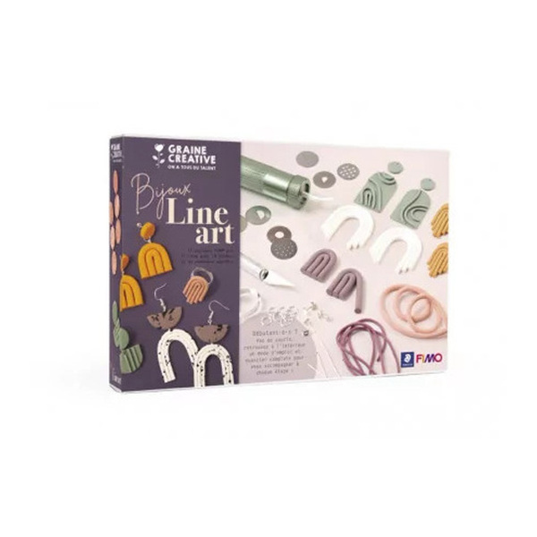 Coffret DIY FIMO bijoux line art