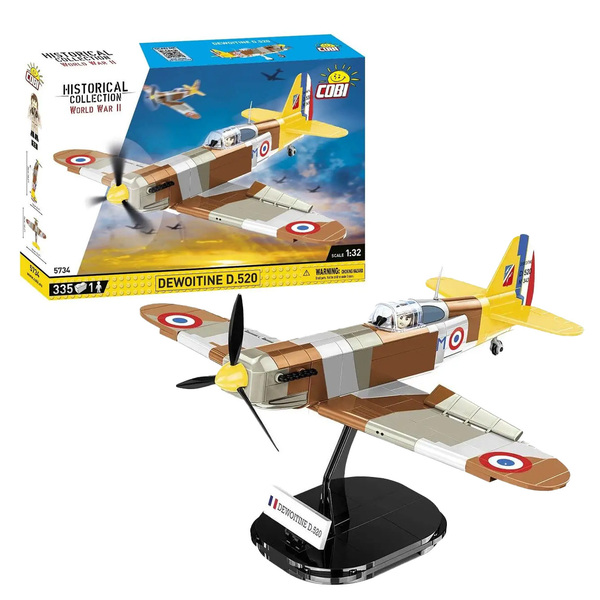 Set de construction Cobi – Avion Dewoitine D.520 (335 pièces)