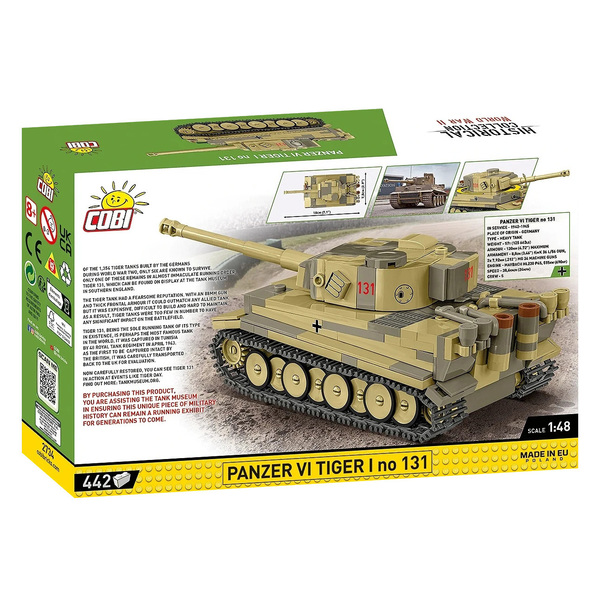 Set de construction Cobi – Char Panzer VI Tiger n°131 (442 pièces)