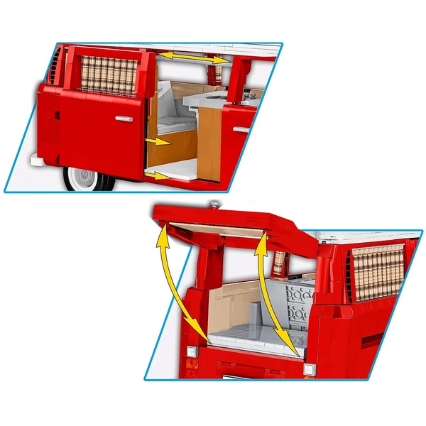 Set de construction Cobi – Volkswagen T2a Camper Van (2775 pièces)