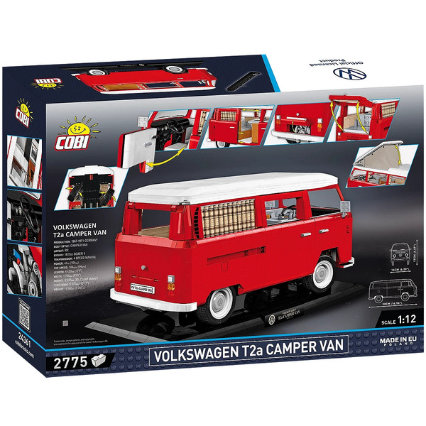 Set de construction Cobi – Volkswagen T2a Camper Van (2775 pièces)