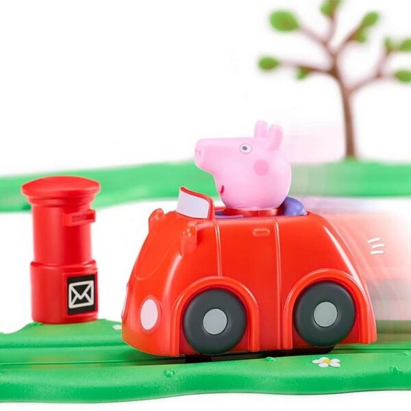 Nerf Peppa Pig – Voiture Rouge Familiale Avec Phrases, Klaxon Et Rires – Jouet Préscolaire Dès 3 Ans – Figurines Maman Pig Et Peppa Incluses
