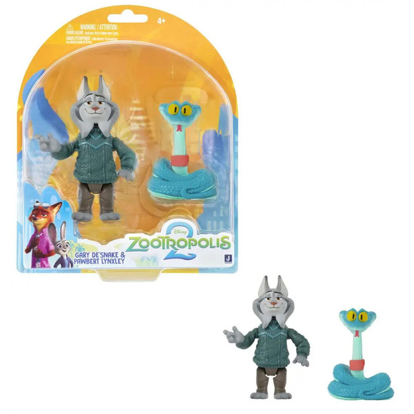 Figurines Gary De Snake et Pawbert Lynxley Zootopie 2