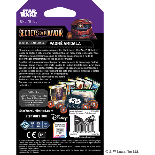 Cartes Star Wars Unlimited - Deck de démarrage Padmé Amidala