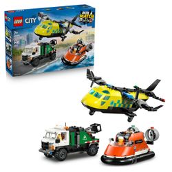 60505 – LEGO® City – Avion, camion d’assistance et aéroglisseur modulable