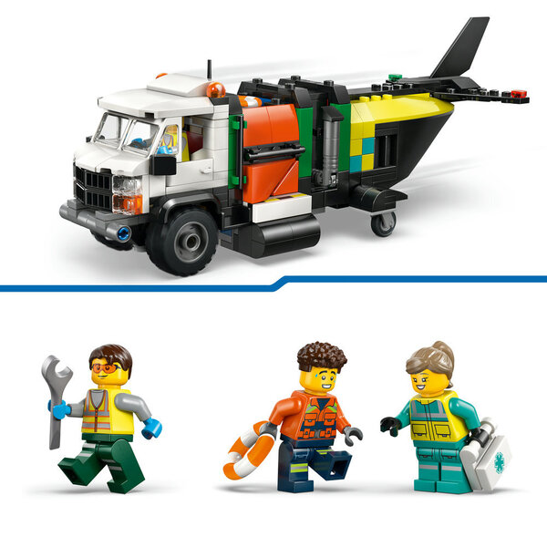 60505 – LEGO® City – Avion, camion d’assistance et aéroglisseur modulable