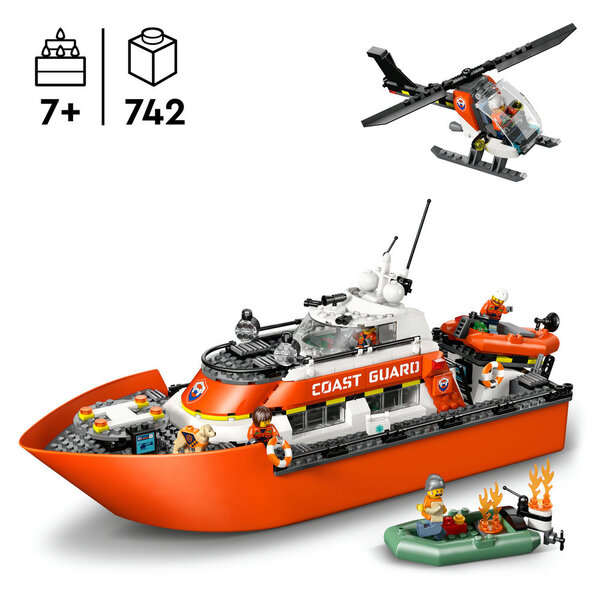 60504 - LEGO® City - Le bateau de sauvetage et l’hélicoptère des garde-côtes