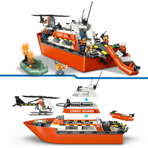 60504 - LEGO® City - Le bateau de sauvetage et l’hélicoptère des garde-côtes