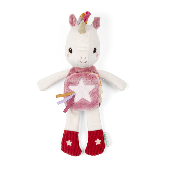 Peluche avec imagier - Léna la licorne