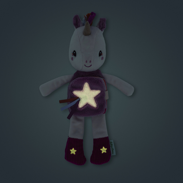Peluche avec imagier - Léna la licorne