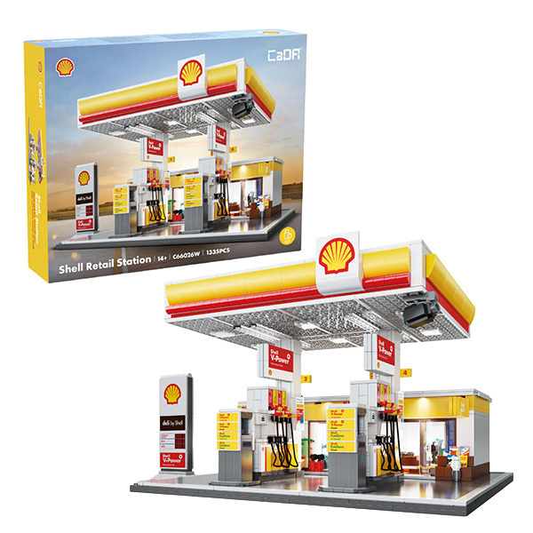 Set de construction CaDA – Station-service Shell (1222 pièces)