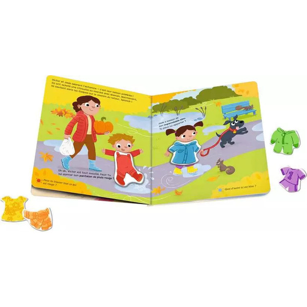 Livre aimanté - Apprendre les couleurs en s habillant - Play +