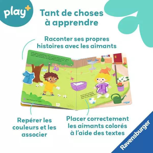 Livre aimanté - Apprendre les couleurs en s habillant - Play +