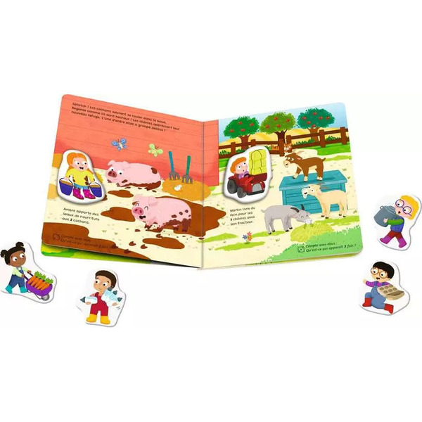 Livre aimanté - Apprendre les chiffres à la ferme - Play +