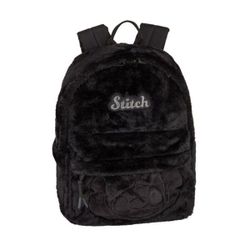 Sac à dos peluche noir fluffy - Stitch