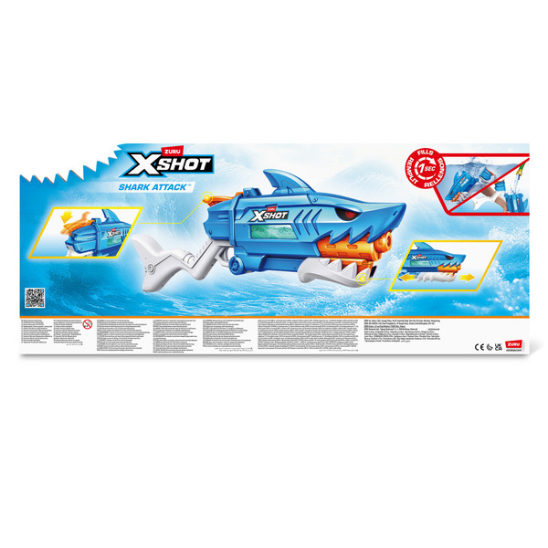 XSHOT Pistolet à eau Water Shark Attack Fast-Fill