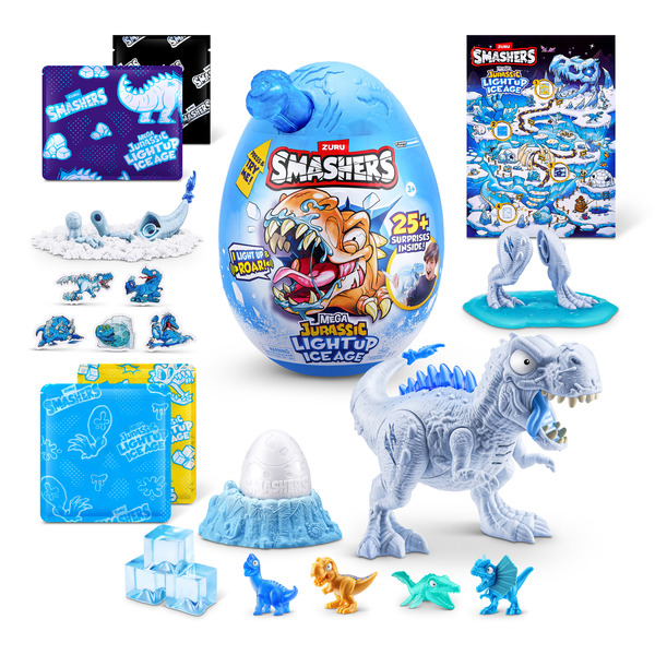 Smashers - Pack de 2 Mini Jurassic Light Up Ice Age