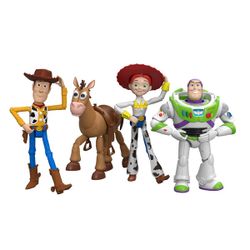 Coffret 4 figurines Woody, Jessie, Pile-Poil et Buzz l’Éclair 18 cm Toy Story 5