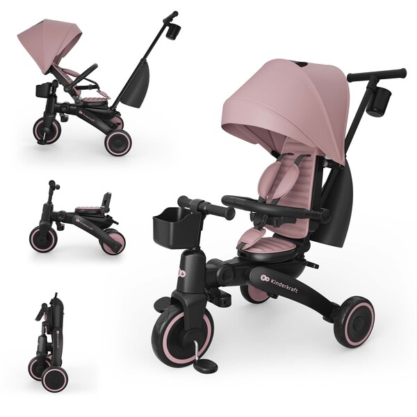 Tricycle évolutif et pliant JAZZ 3 6-en-1 - rose