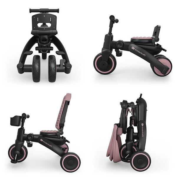 Tricycle évolutif et pliant JAZZ 3 6-en-1 - rose