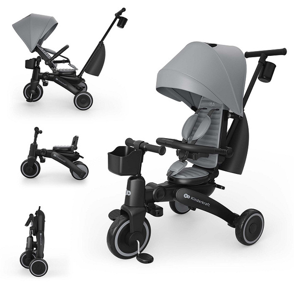 Tricycle évolutif et pliant JAZZ 3 6 en 1 - gris