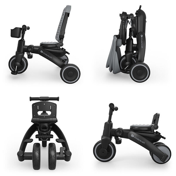 Tricycle évolutif et pliant JAZZ 3 6 en 1 - gris